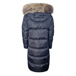 Дълго яке с естествен пух City Angels Jeans, Черно, 6860